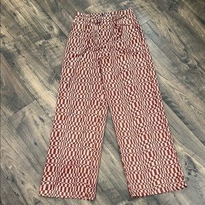 NWOT Misguided Women’s Checkerboard Wide Leg Pant Size 6